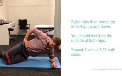 Side Plank with Clam (Gluteus Medius Strength)