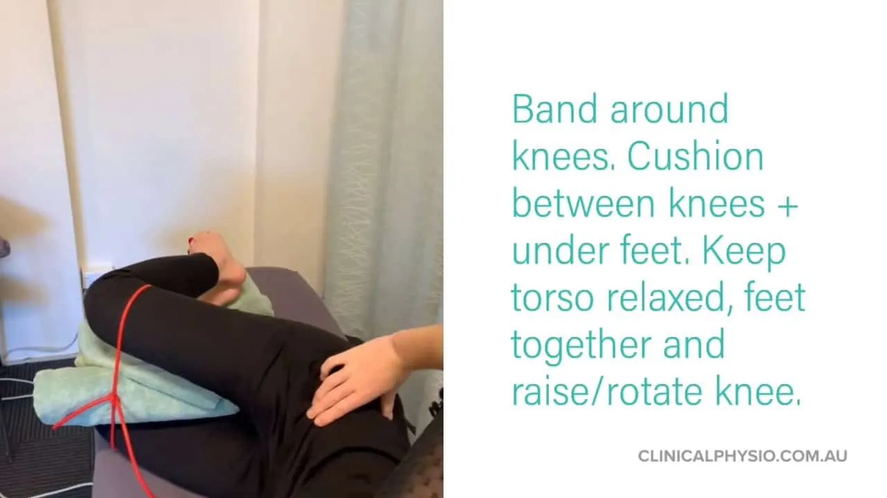 Clinical Physiotherapy St Ives Gluteus Medius (posterior) clam strength exercise